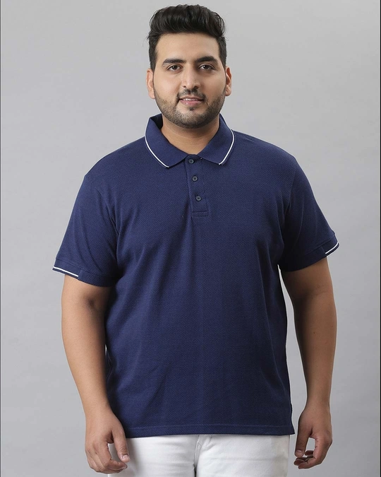 Instafab Plus-Men's Blue Stylish Half Sleeve Casual T-shirt 1 Instafab Plus-Men's Blue Stylish Half Sleeve Casual T-shirt