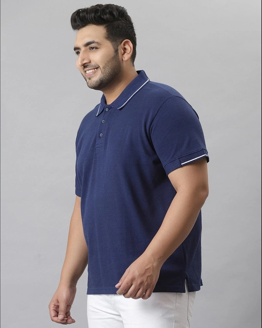 Instafab Plus-Men's Blue Stylish Half Sleeve Casual T-shirt 3 Instafab Plus-Men's Blue Stylish Half Sleeve Casual T-shirt