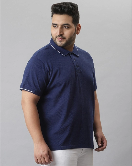 Instafab Plus-Men's Blue Stylish Half Sleeve Casual T-shirt 4 Instafab Plus-Men's Blue Stylish Half Sleeve Casual T-shirt