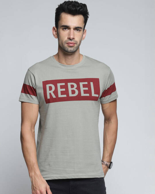 Dillinger-Men's Grey Typography Slim Fit T-shirt