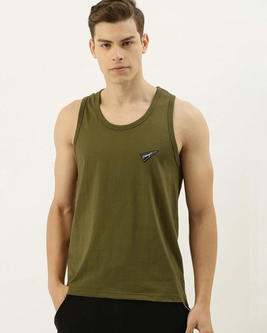 Dillinger-Men's Green Slim Fit Vest