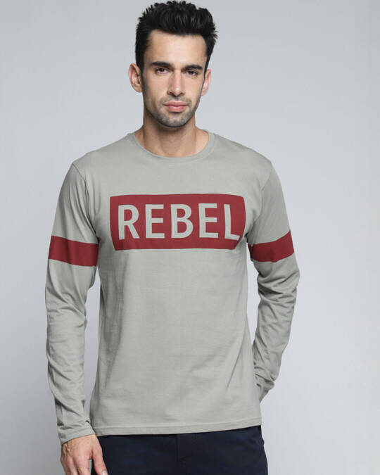 Dillinger-Men's Grey Typography Slim Fit T-shirt