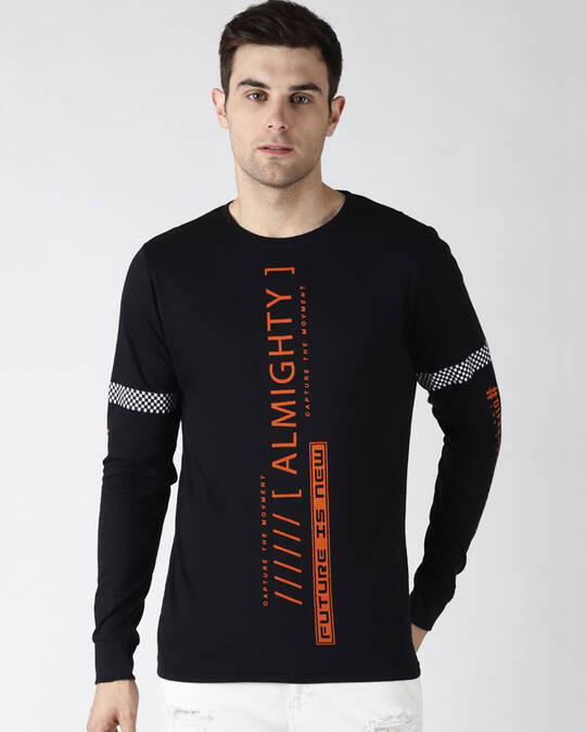 Difference of Opinion-Men's Black Typography Slim Fit T-shirt