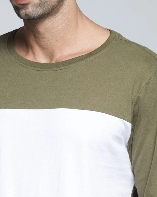Dillinger-Men's Green & White Color Block Slim Fit T-shirt 4 Dillinger-Men's Green & White Color Block Slim Fit T-shirt