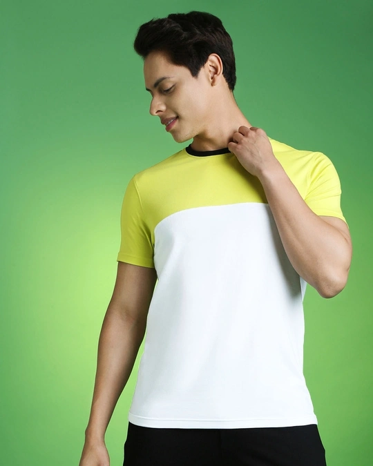 Bewakoof-Need More Amo Half Sleeves Color Block T-Shirt