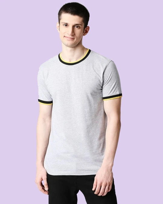 Bewakoof-Men's Grey T-shirt