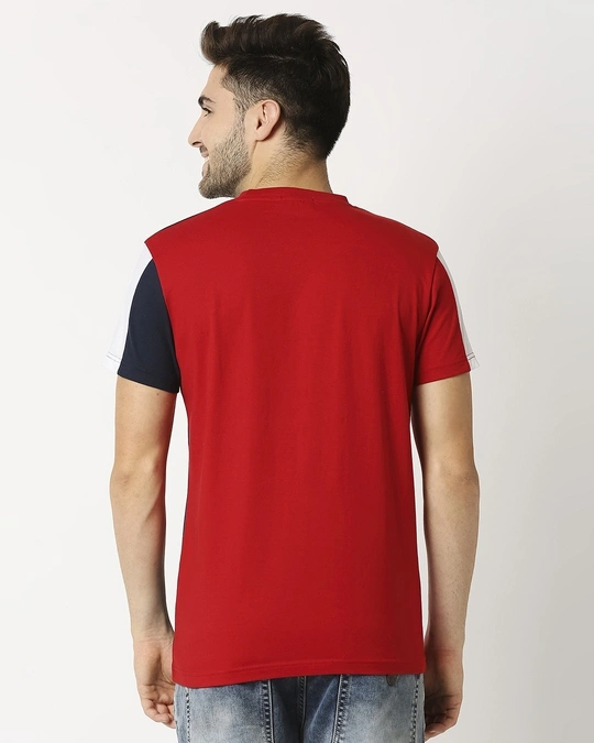 Bewakoof-Chili Pepper Pageant Blue-White Mesh Half On Half T-Shirt 5 Bewakoof-Chili Pepper Pageant Blue-White Mesh Half On Half T-Shirt