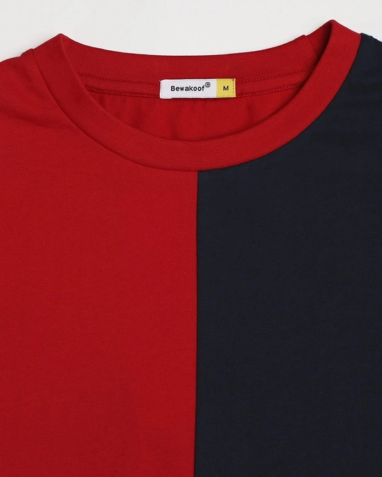 Bewakoof-Chili Pepper Pageant Blue-White Mesh Half On Half T-Shirt 8 Bewakoof-Chili Pepper Pageant Blue-White Mesh Half On Half T-Shirt