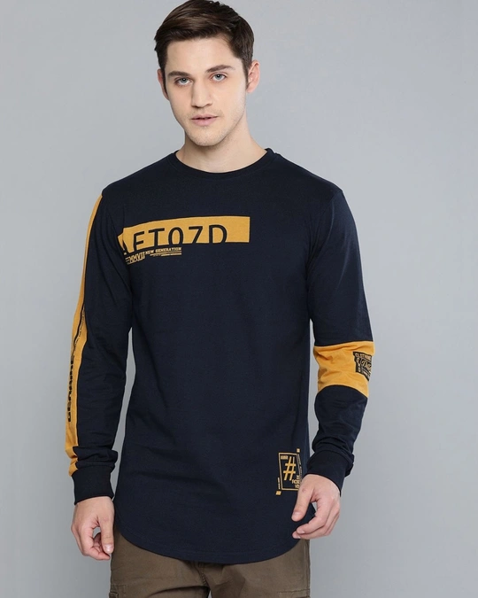 Difference of Opinion-Blue Graphic Print T Shirt