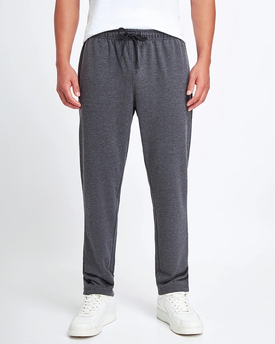 Bewakoof-Men's Grey Basic Track Pants