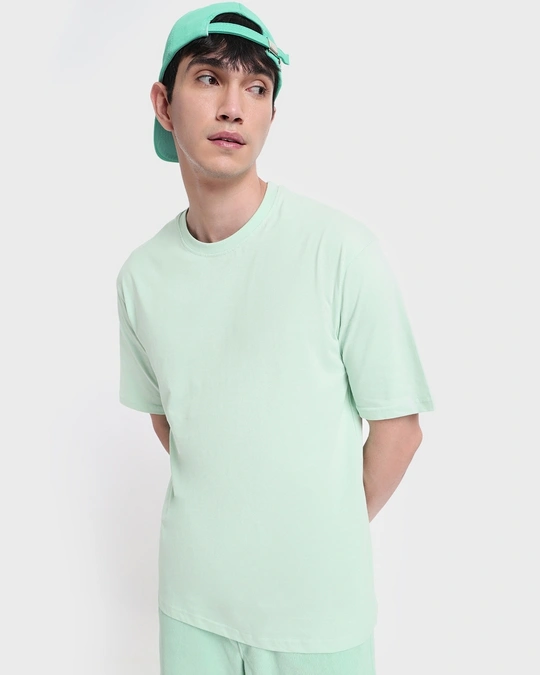 Bewakoof-Men's Green Oversized T-shirt