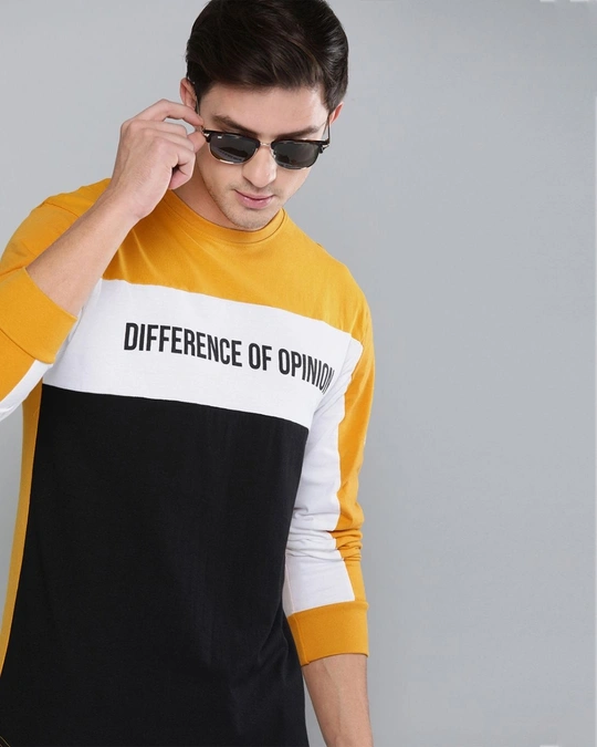 Difference of Opinion-Yellow Graphic Print T Shirt