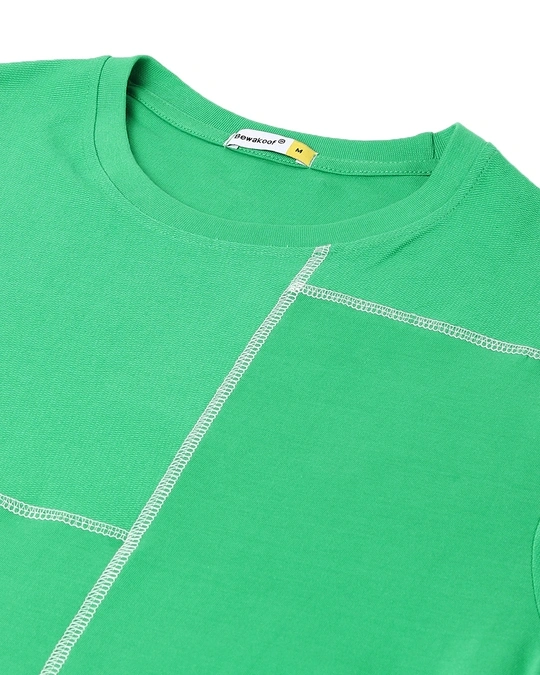 Bewakoof-Men's Varsity Green Oversized Contrast T-shirt 7 Bewakoof-Men's Varsity Green Oversized Contrast T-shirt