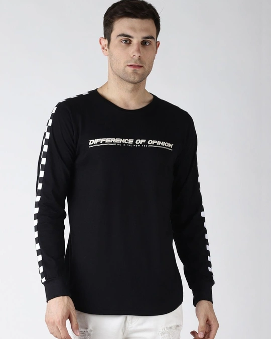 Difference of Opinion-Black Typography T Shirt