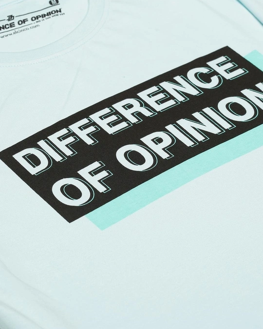 Difference of Opinion-Men's Blue Typography Slim Fit T-shirt 5 Difference of Opinion-Men's Blue Typography Slim Fit T-shirt