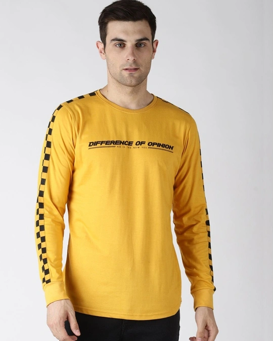 Difference of Opinion-Yellow Typography T Shirt