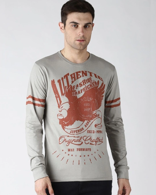 Difference of Opinion-Grey Graphic Print T Shirt 1 Difference of Opinion-Grey Graphic Print T Shirt