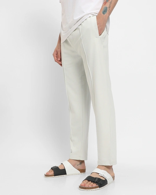 Bewakoof-Men's Barely Blue Track Pants