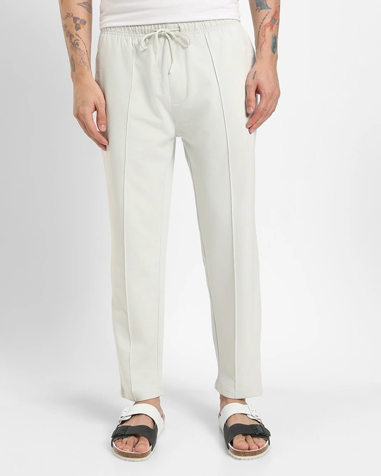 Bewakoof-Men's Barely Blue Plus Size Track Pants