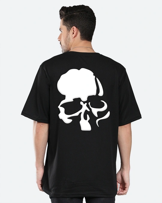 Mad Over Print-Men's Black Graphic Printed Puff No Easy Oversized T-shirt 4 Mad Over Print-Men's Black Graphic Printed Puff No Easy Oversized T-shirt