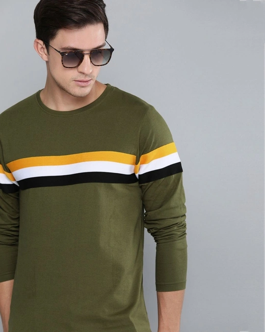 Difference of Opinion-Green Solid T Shirt