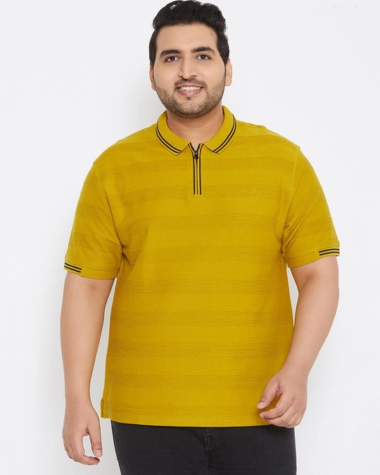 Instafab Plus-Plus Size Men's Stylish Solid Half Sleeve Casual T-Shirt