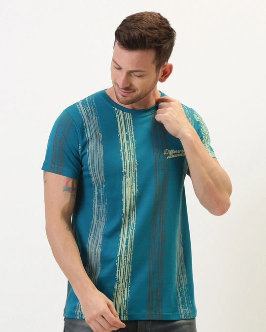 Difference of Opinion-Blue Typography T Shirt 1 Difference of Opinion-Blue Typography T Shirt