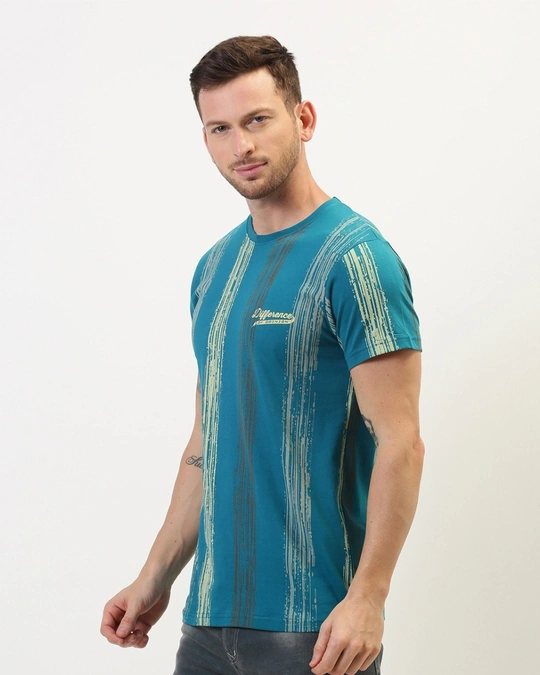 Difference of Opinion-Blue Typography T Shirt 3 Difference of Opinion-Blue Typography T Shirt