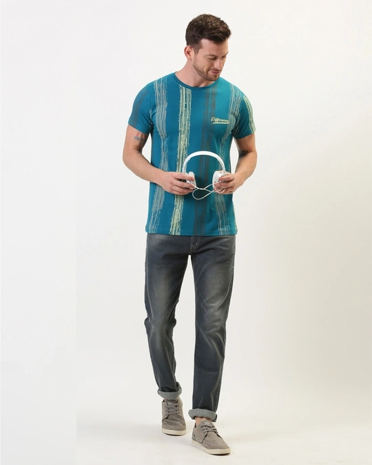 Difference of Opinion-Blue Typography T Shirt 4 Difference of Opinion-Blue Typography T Shirt