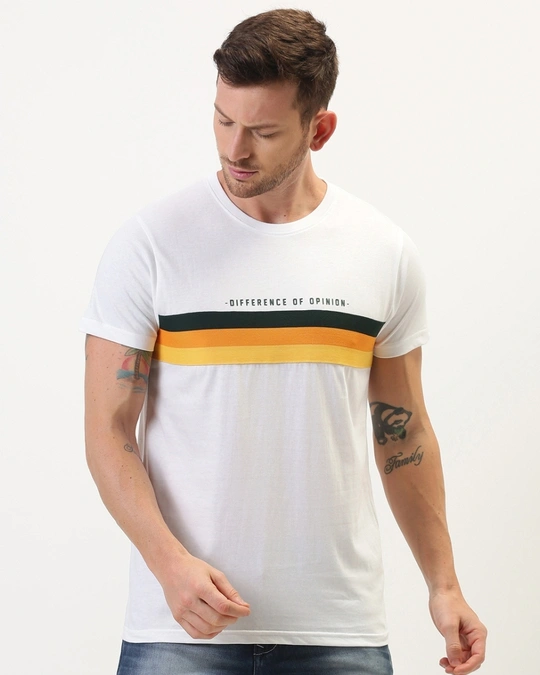Difference of Opinion-White Typography T Shirt57 1 Difference of Opinion-White Typography T Shirt57