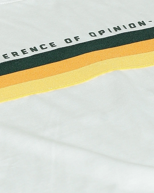 Difference of Opinion-White Typography T Shirt57 5 Difference of Opinion-White Typography T Shirt57