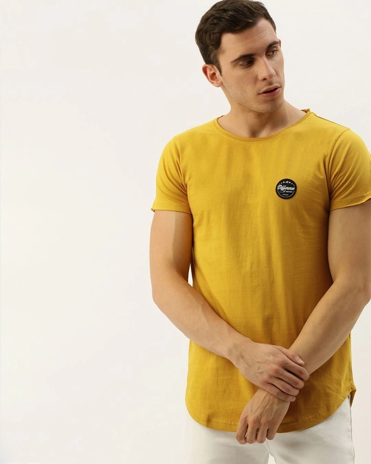 Difference of Opinion-Yellow Solid T Shirt
