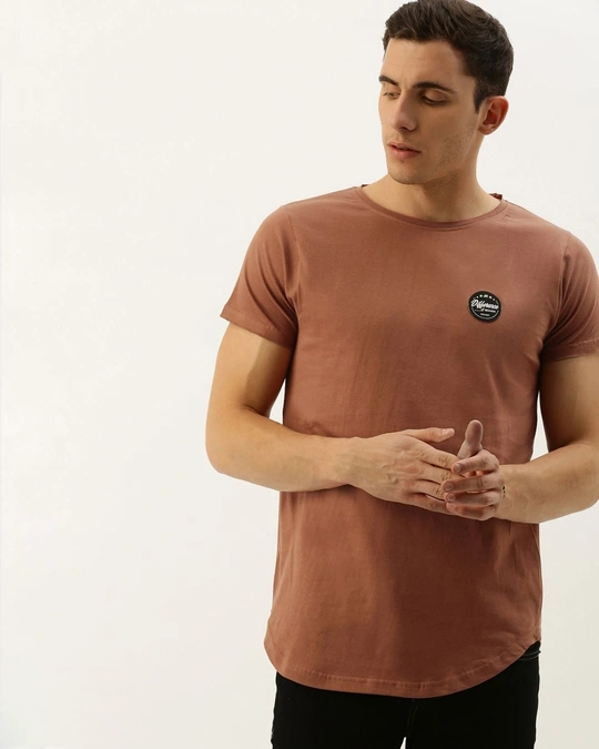 Difference of Opinion-Brown Solid T Shirt