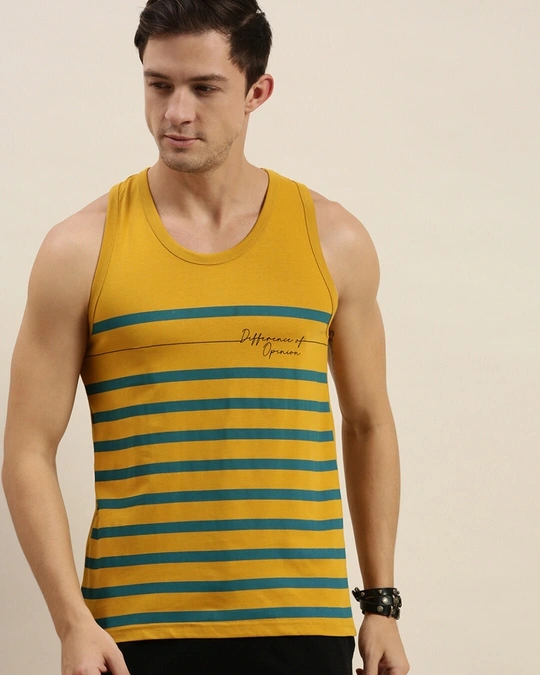 Difference of Opinion-Men's Yellow Striped Vest