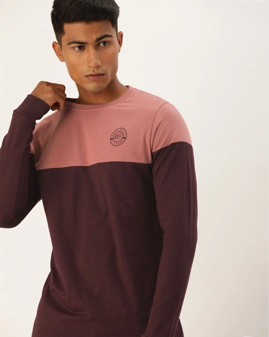 Difference of Opinion-Pink Colourblocked T Shirt 1 Difference of Opinion-Pink Colourblocked T Shirt
