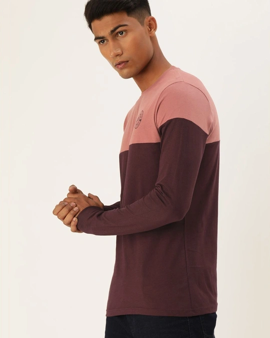 Difference of Opinion-Pink Colourblocked T Shirt 3 Difference of Opinion-Pink Colourblocked T Shirt
