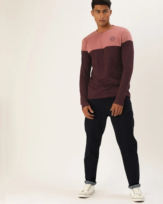 Difference of Opinion-Pink Colourblocked T Shirt 5 Difference of Opinion-Pink Colourblocked T Shirt