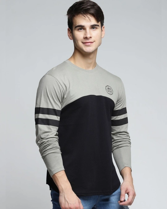 Difference of Opinion-Grey Colourblocked T Shirt 4 Difference of Opinion-Grey Colourblocked T Shirt